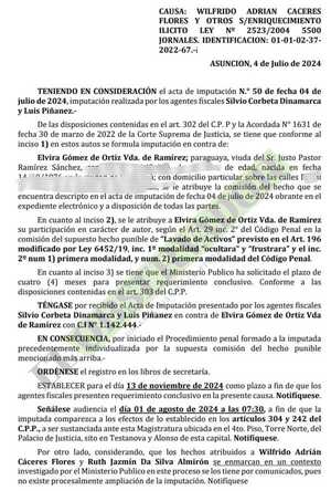 Juez afirma que “ampliación de imputación” no existe y tuvo por comunicados hechos atribuidos a exjefe de Gabinete de Nenecho