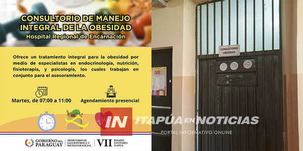 EL HOSPITAL REGIONAL DE ENCARNACIÓN CUENTA CON UN CONSULTORIO DE MANEJO INTEGRAL DE LA OBESIDAD - Itapúa Noticias