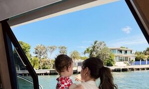 (GALERIA)Nadia Ferreira y su divertido paseo en yate con su familia