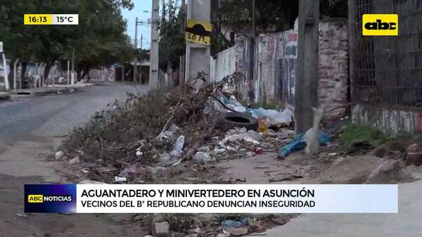 Aguantadero y minivertedero en Asunción: vecinos del Bº Republicano denuncian inseguridad - ABC Noticias - ABC Color