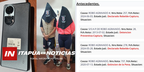 EL PRESUNTO LADRÓN QUE ACTUABA CON SU NOVIA QUISO ENGAÑAR A LA POLICÍA CON SU IDENTIDAD - Itapúa Noticias