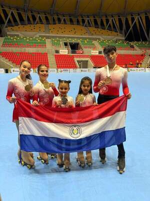 Baño de oro para patinadores nacionales en el panamericano de Colombia