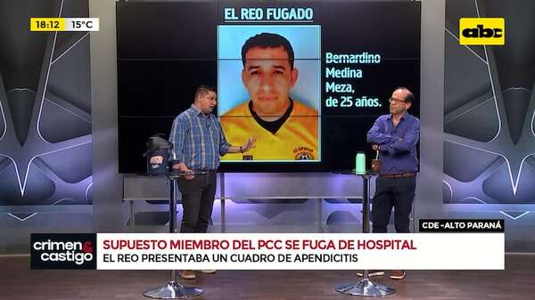 Video: supuesto miembro del PCC llevado al hospital por problemas de salud escapa por la ventana - Crimen y castigo - ABC Color