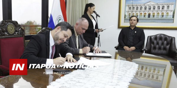 MUNICIPALIDAD DE SAN JUAN DEL PNÁ. FIRMÓ CONVENIO CON LA CÁMARA DE DIPUTADOS - Itapúa Noticias
