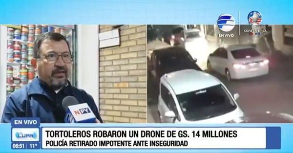 Tortoleros robaron un drone de G. 14 millones a expolicía - Noticias Paraguay