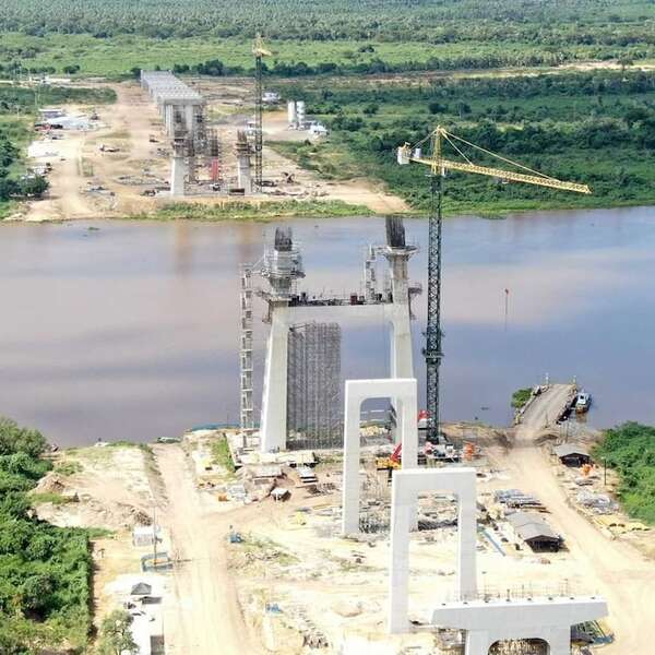 Puente de la Bioceánica: trabajos ya superan el 55% de avance - Noticias del Chaco - ABC Color