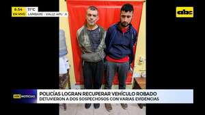 Video:  Policía logra recuperar vehículo robado  - ABC Noticias - ABC Color