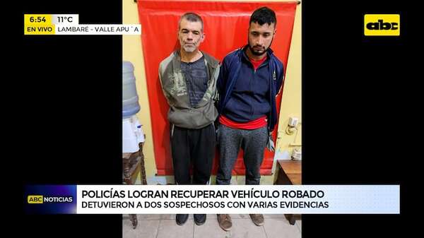 Video: Policía logra recuperar vehículo robado - ABC Noticias - ABC Color