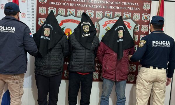 Tres detenidos y evidencias incautadas en torno a sangriento asalto a estancia