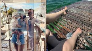 El sábado de Nadia Ferreira con su peque Marquito y su marido