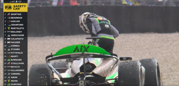 Versus / Una mala maniobra de un rival deja fuera de carrera a Duerksen en Silverstone