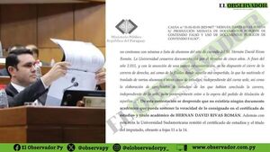 “No existiría ningún documento académico para sostener veracidad de lo consignado en certificado y título de Hernán Rivas”