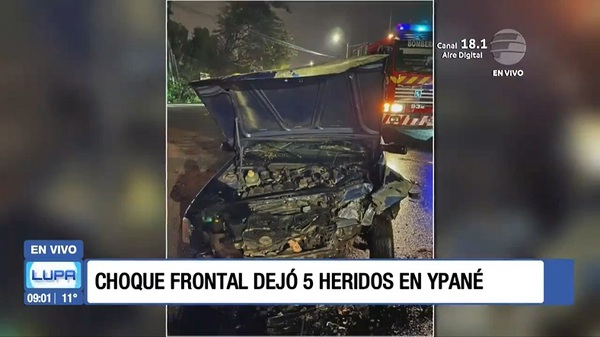 Choque frontal dejó 5 heridos en Ypané - Noticias Paraguay