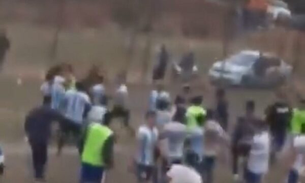 Partido de liga de Concepción terminó en moquete