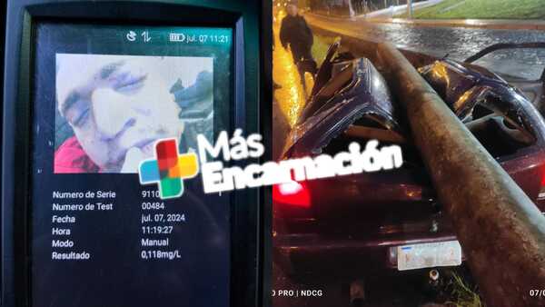 Conductor involucrado en accidente sobre la Ruta PY06 da positivo al alcotest