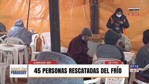 SEN rescató a 45 personas del frío intenso - Noticias Paraguay