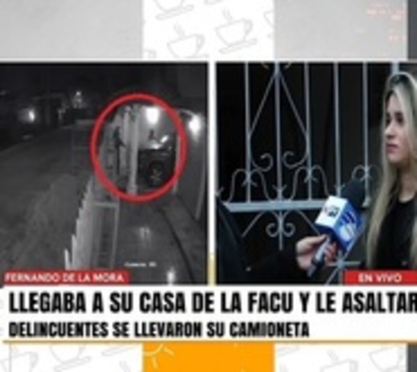 Universitaria llegó a su casa y la esperaban para robarle el auto - Paraguay.com