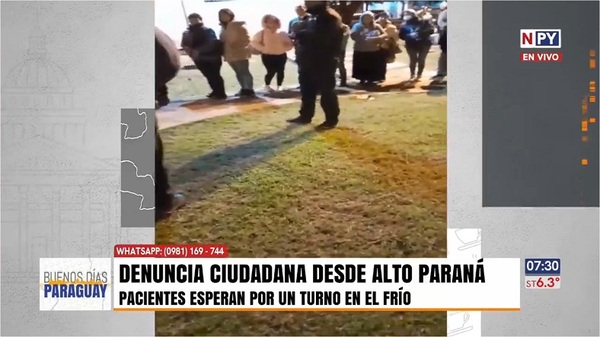 Pacientes en medio del frío esperan turnos y piden empatía a Peña - Noticias Paraguay