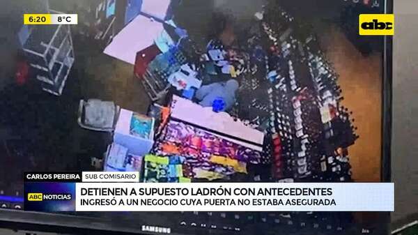 Video: Detuvieron a supuesto ladrón mediante CCTV - ABC Noticias - ABC Color