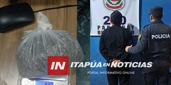 APREHENDEN A JOVEN CON SUPUESTA MARIHUANA EN LA CIUDAD DE FRAM - Itapúa Noticias
