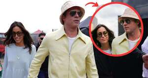 La Nación / ¡Brad Pitt se mostró de miles amores con su novia española!