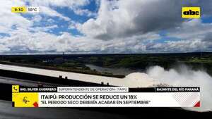 Bajante del río Paraná reduce producción en la represa de Itaipú   - ABC Noticias - ABC Color