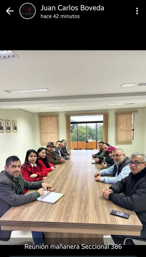 Seccionaleros y funcionarios se reunieron en pleno horario laboral en la Gobernación de Amambay
