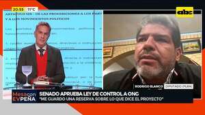 Ley de Control a ONG: el diputado Rodrigo Blanco sobre la aprobación del proyecto en el Senado - Mesa de Periodistas - ABC Color