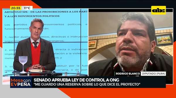 Ley de Control a ONG: el diputado Rodrigo Blanco sobre la aprobación del proyecto en el Senado - Mesa de Periodistas - ABC Color