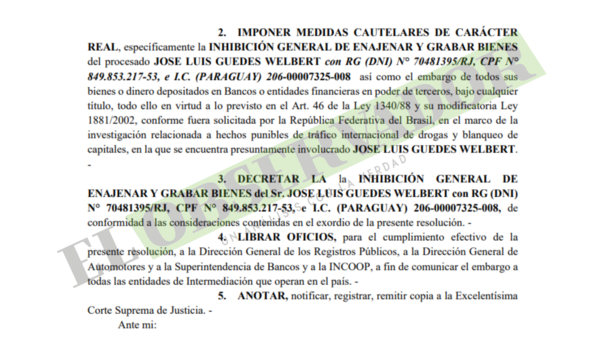 Ordenan general e impedimiento de gravar bienes de narco para garantizar reparación del daño
