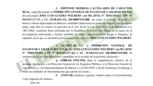 Ordenan inhibición general e impedimiento de gravar bienes de narco para garantizar reparación del daño