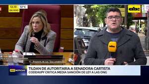 Video: Tildan de autoritaria a senadora cartista - ABC Noticias - ABC Color