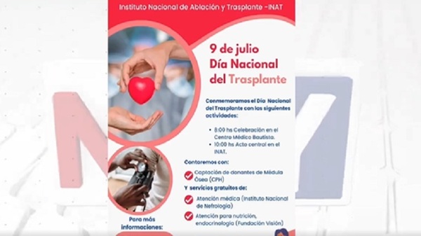 Este martes recordamos el Día Nacional del Trasplante - Noticias Paraguay