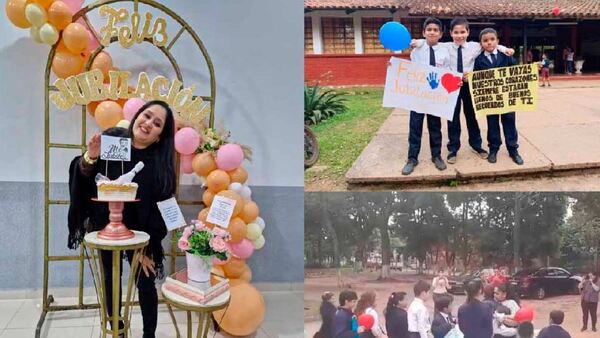 Emocionante despedida a profe jubilada, tras 27 años se servicio
