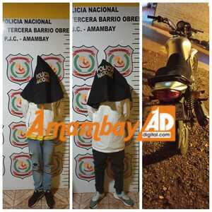 Jóvenes intentaron evadir control policial y fueron detenidos tras una persecución