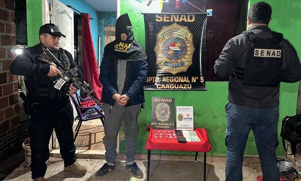 SENAD intervino foco de microtráfico barrial en Caaguazú