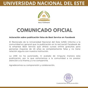 Universidad Nacional del Este alerta sobre estafa con cursos online falsos - ADN Digital