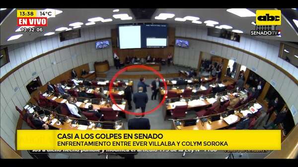 Casi a los golpes en Senado: incidentes entre los senadores Ever Villalba y Colym Soroka - ABC Noticias - ABC Color