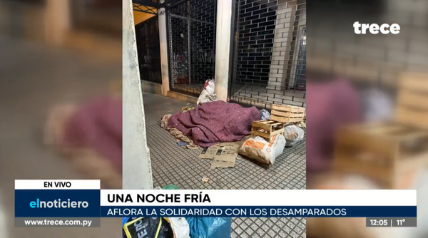 Noches frías solidarias: Jóvenes brindan abrigo y comida a personas en situación de calle - trece
