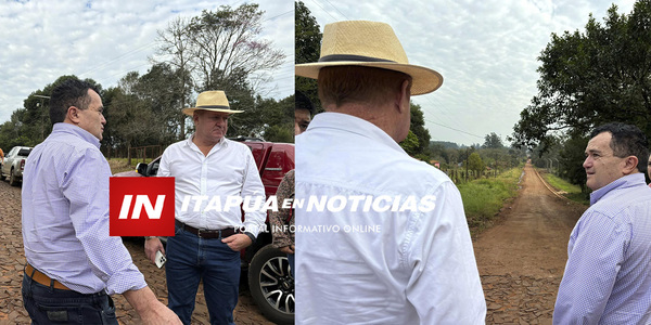 ISAAC AGUILAR GESTIONÓ CONTINUIDAD DE TRAMO EMPEDRADO EN TRINIDAD - Itapúa Noticias