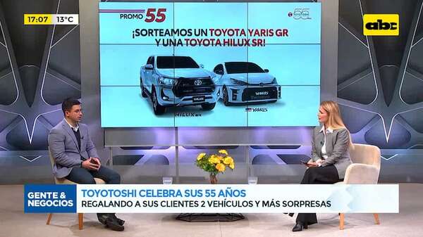 Video: Toyotoshi celebra sus 55 años regalando a sus clientes 2 vehículos y más sorpresas - Gente & Negocios - ABC Color