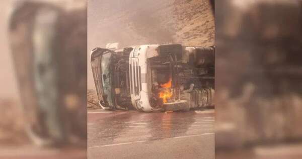 Diario HOY | Camionero paraguayo falleció tras vuelco e incendio de camión en Chile