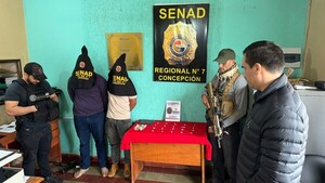 Senad incauta cocaína y detiene a dos personas en Concepción