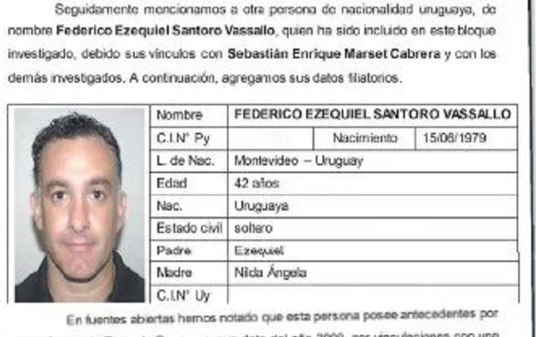 Hoy extraditan a Federico Santoro mano derecha de Marset a EEUU