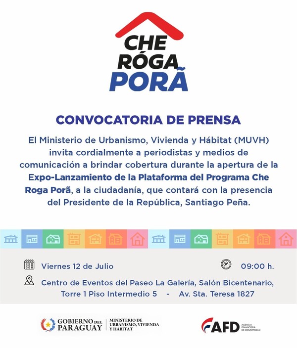 Che Róga Porã: se lanza el programa de viviendas para familias de clase media • PARAGUAY TV HD