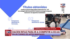 Campeonas de Taekwondo hacen rifas para poder competir en Estados Unidos - Noticias Paraguay