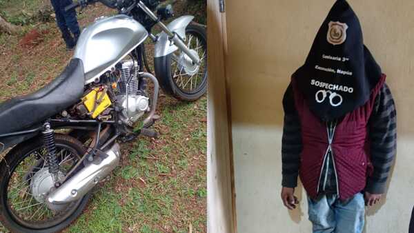 Policía recupera motocicleta hurtada y aprehende a sospechoso