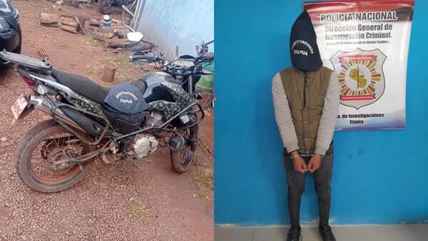 Detienen a un hombre y recuperan motocicleta en Hohenau