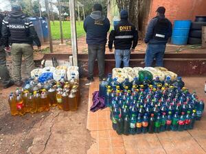 Incautan combustibles que eran ofertados en la vía pública