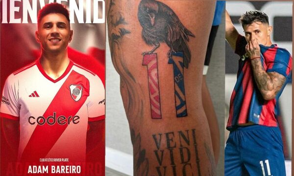 ¡Adam Bareiro ya es de River! ¿Qué pasará con su tatuaje?